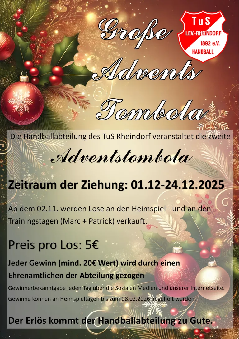 Mehr über den Artikel erfahren Weihnachtstombola 2025